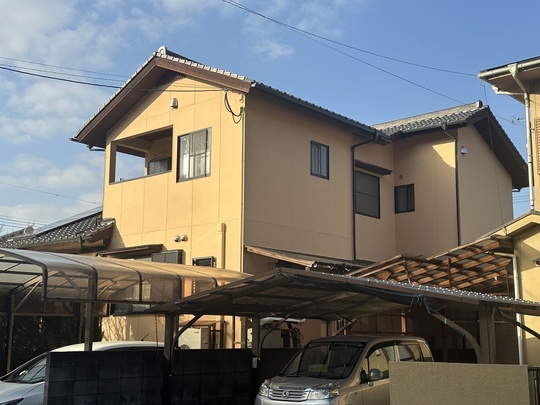 ガイナスーパークリーンを使用した福岡県嘉麻市の外壁塗装。認定店限定の最高位モデル。